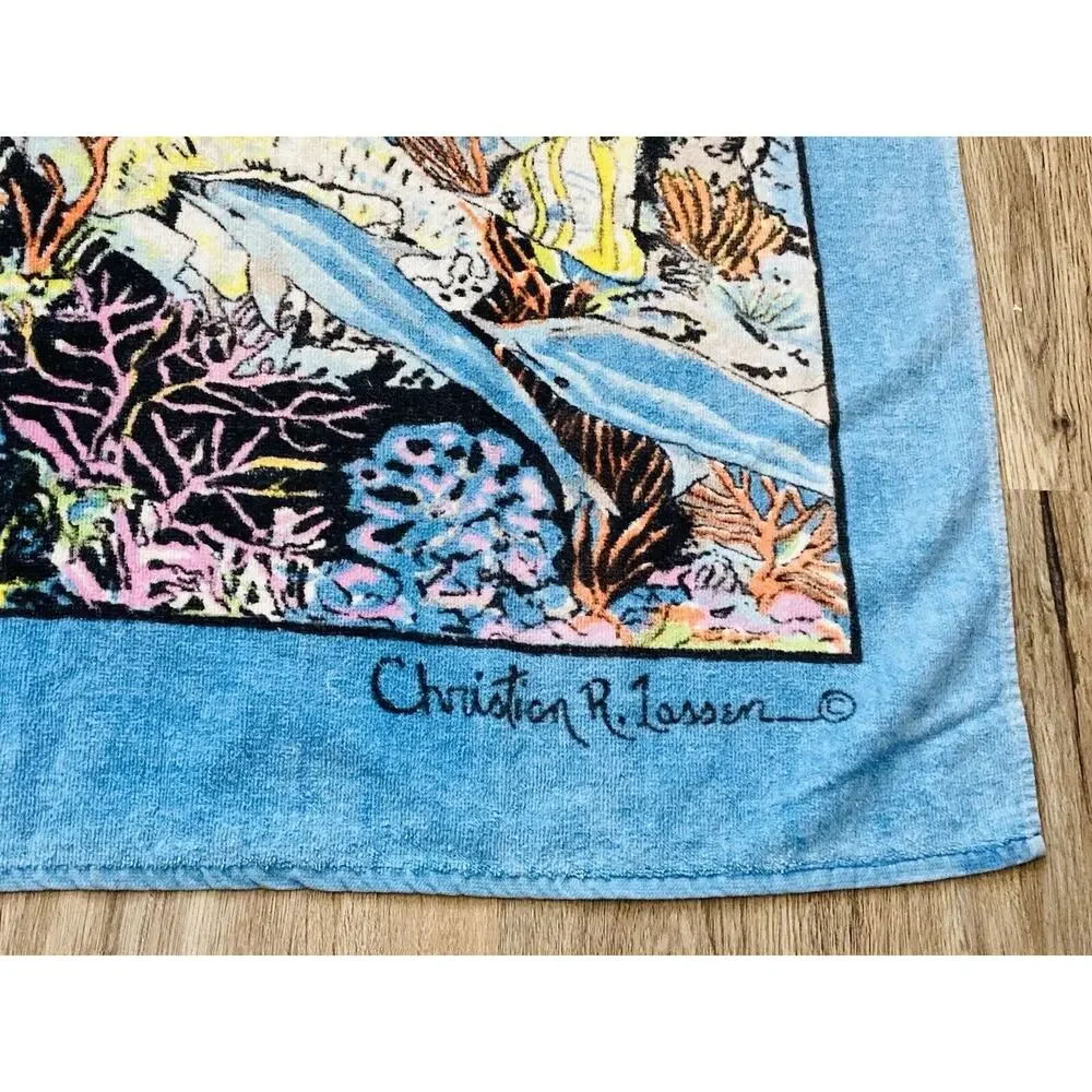SAAB Beach Towel Ocean waterfall Hawaii By Christian Lassen Kona Made Colombia